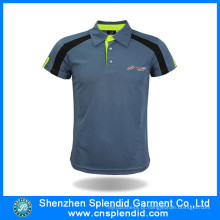 China fez alta qualidade cinza Mens Golf Softextile Polo